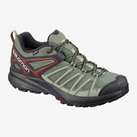 Salomon X CREST GTX Mens Hiking Shoes Green | Salomon South Africa